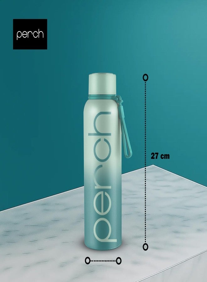 Perch Zion Hot and Cold Steel Water Bottle 720 ml, ISI Certified, Vacuum Insulated | for School, Gym, Office, Home | Leak Proof, BPA-Free | Flask for Kids, Men and Women | Cyan - Image 3